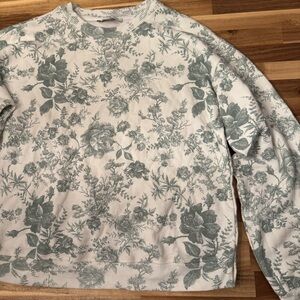 Cottagecore Floral Grandma Crewneck Sweater Small Dainty Feminine